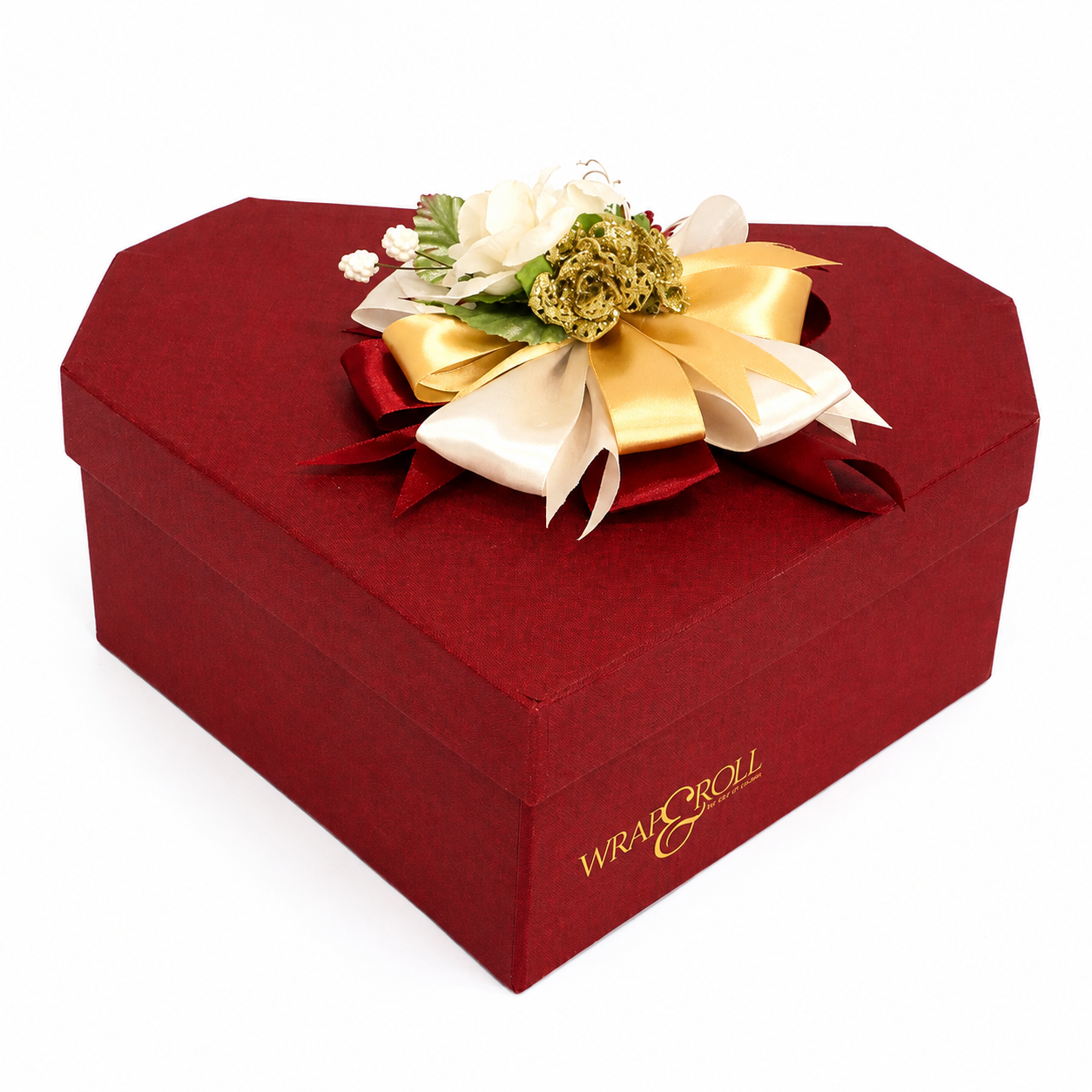 Customized Red Heart Shape Gift Box