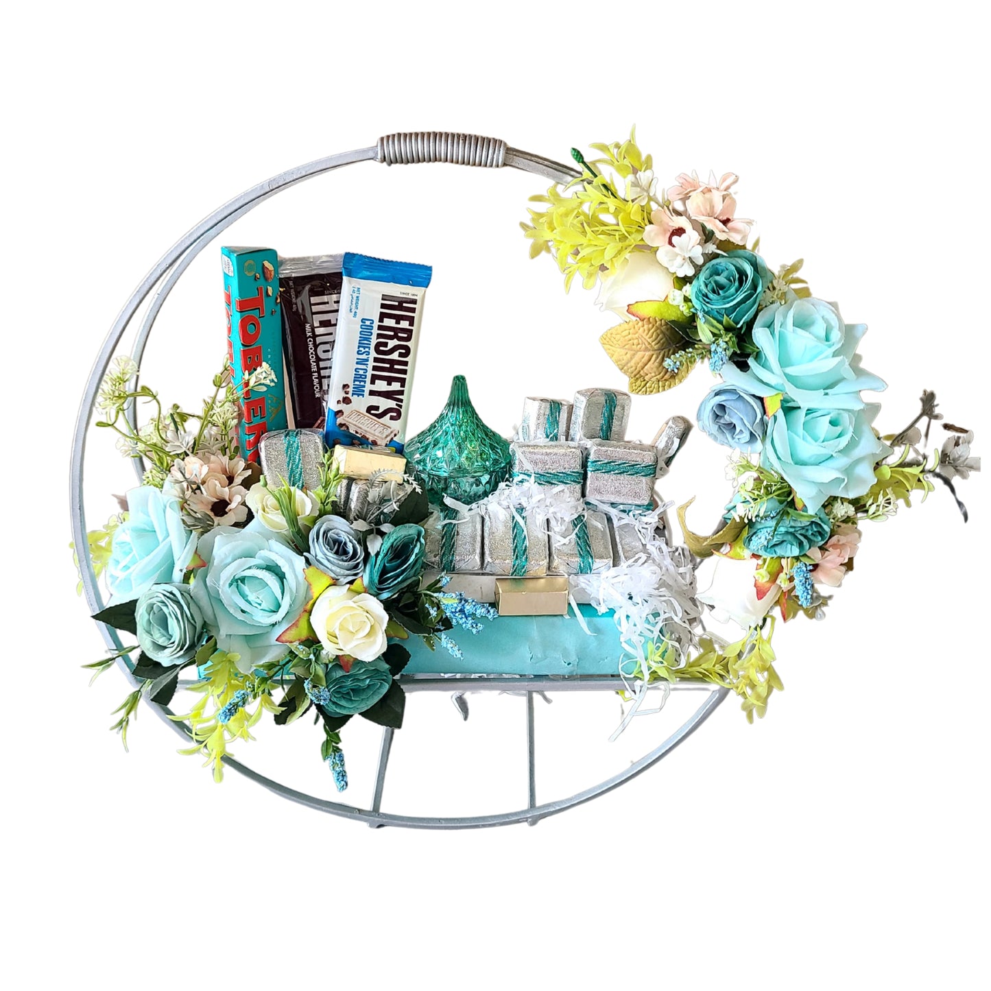 Aqua Bloom Round Stand Gift