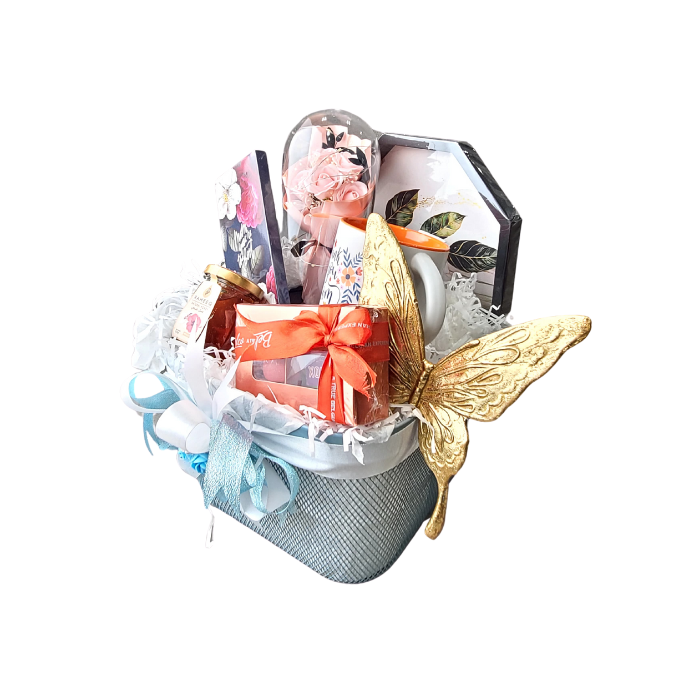 Blue Bloom Nostalagia Nest Gift Basket