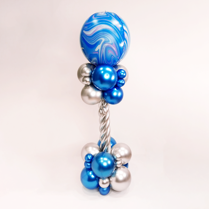 Azure Sky Marble Balloon Bunch Wrap & Roll
