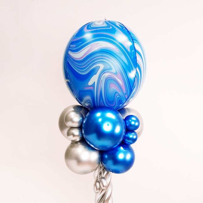 Azure Sky Marble Balloon Bunch Wrap & Roll
