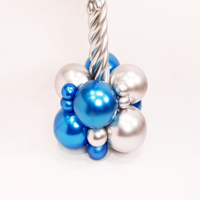 Azure Sky Marble Balloon Bunch Wrap & Roll