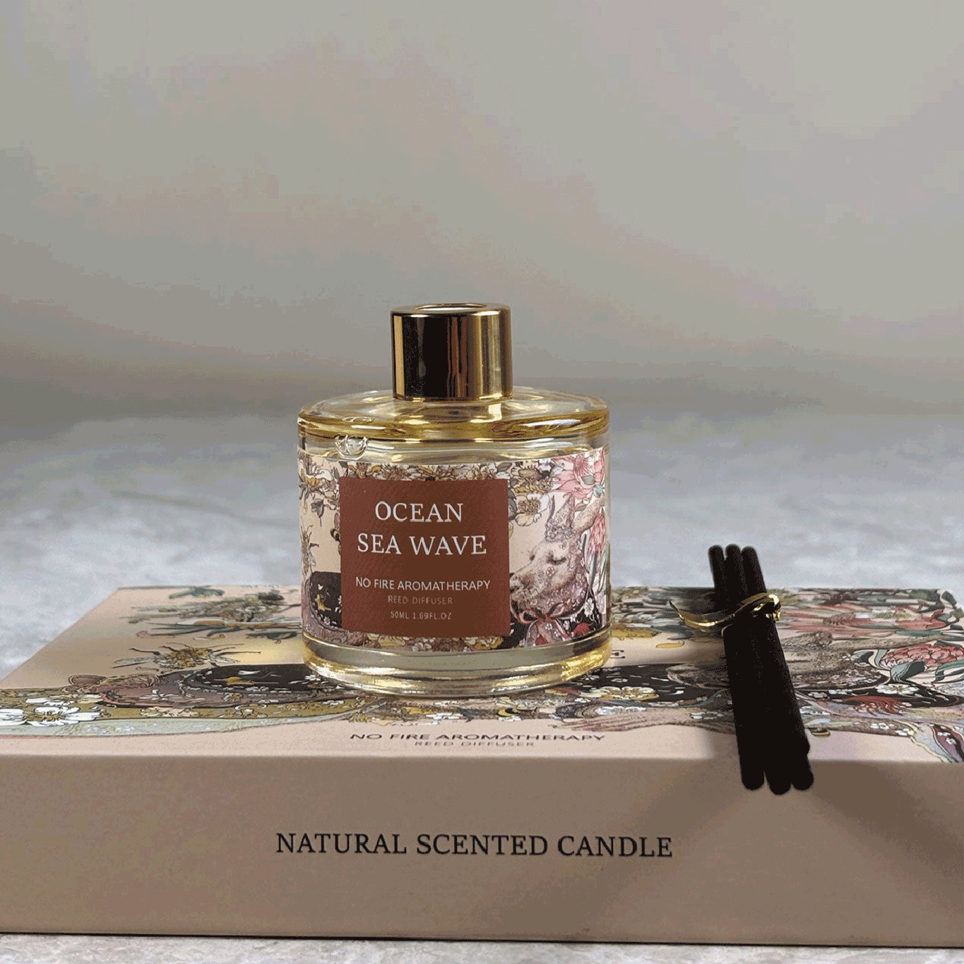 Candle & Diffuser Set | 17 cm | Ocean Sea Wave