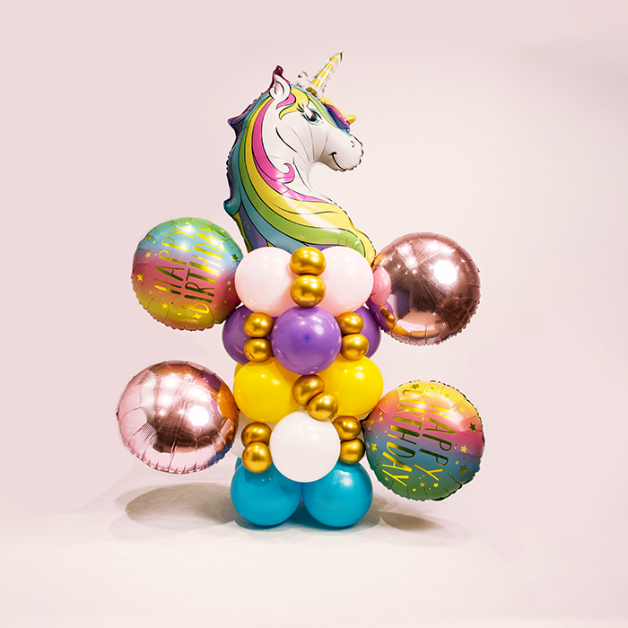 Enchanted Whimsy: Unicorn Balloon Bouquet Wrap & Roll