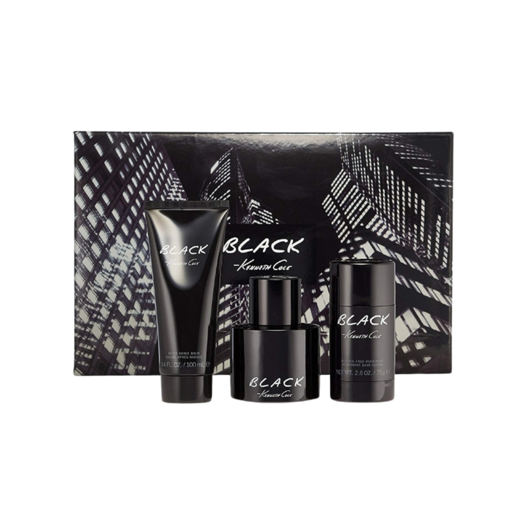 "Kenneth Cole Black EDT 100ml + A-Shave 100ml + Deo 75g Set"