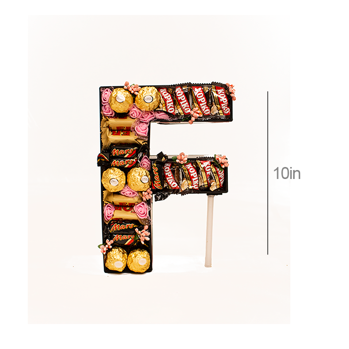 Luxurious Chocolate Letter F Gift Box