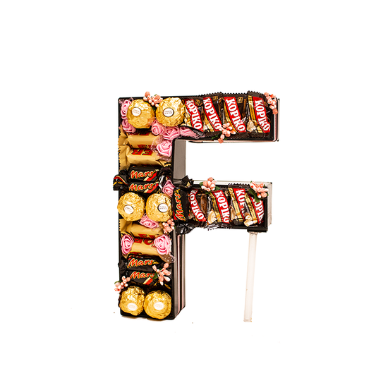 Luxurious Chocolate Letter F Gift Box