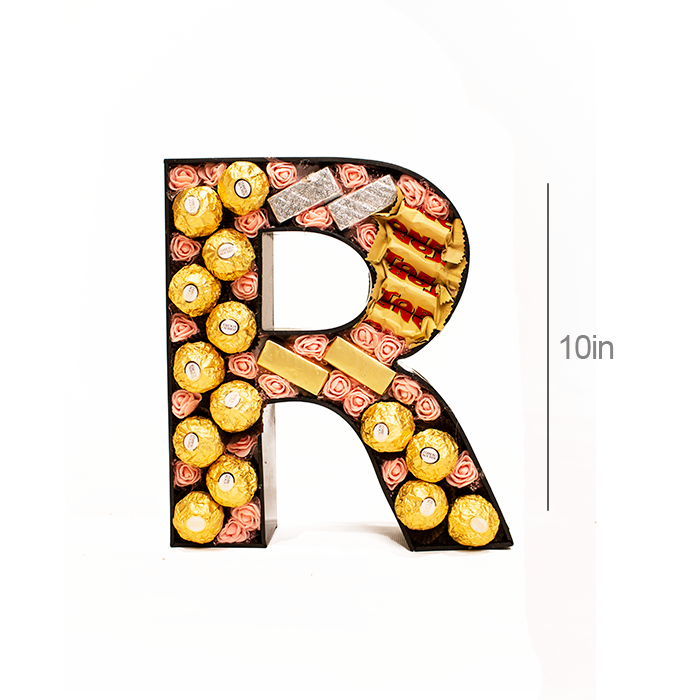 Luxurious Chocolate Letter R Gift Box