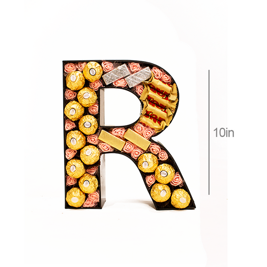 Luxurious Chocolate Letter R Gift Box