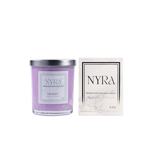 Nyra Candles - Lavender Silver Lid Jar