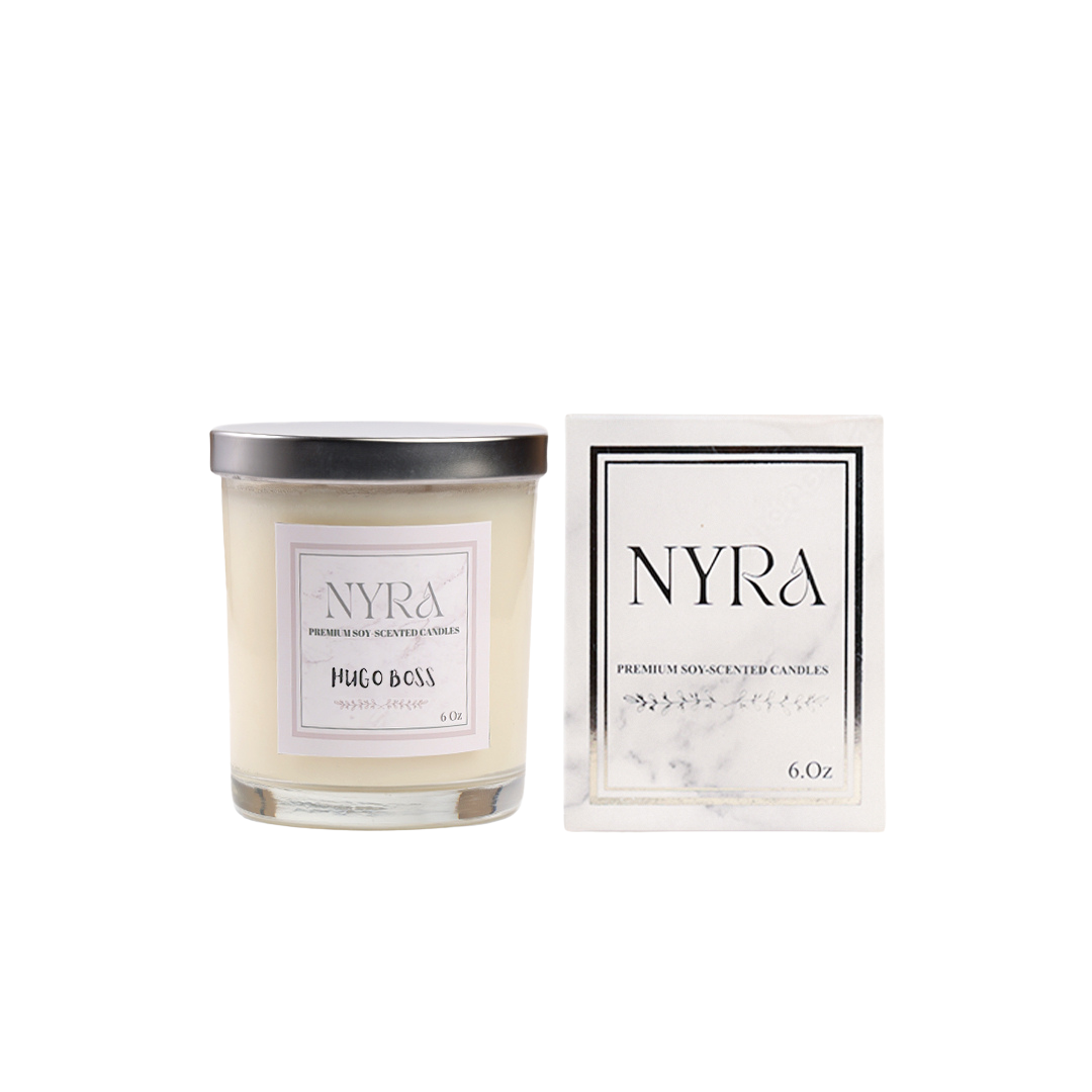 Nyra Candles - Hugo Boss Silver Lid Jar