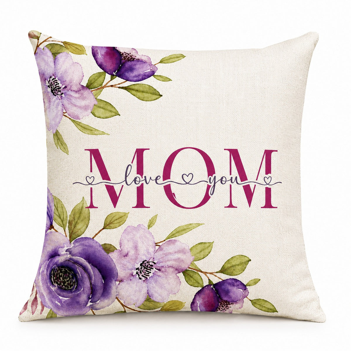 Love You MOM Floral Cushion