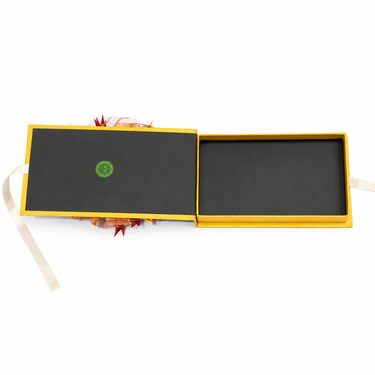 Luxury Golden Money Folder with Premium Red & Gold Bow