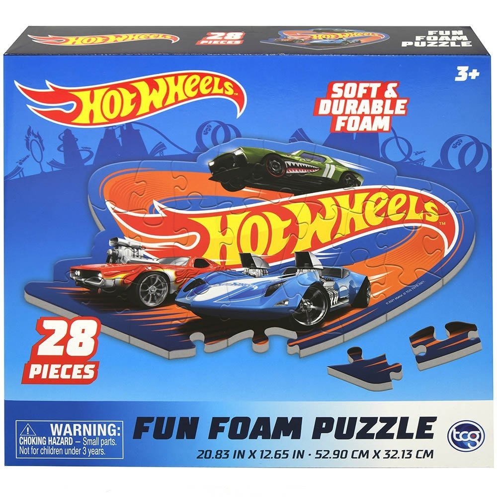 Hot Wheels Fun Foam Puzzle 28 Pieces 18802