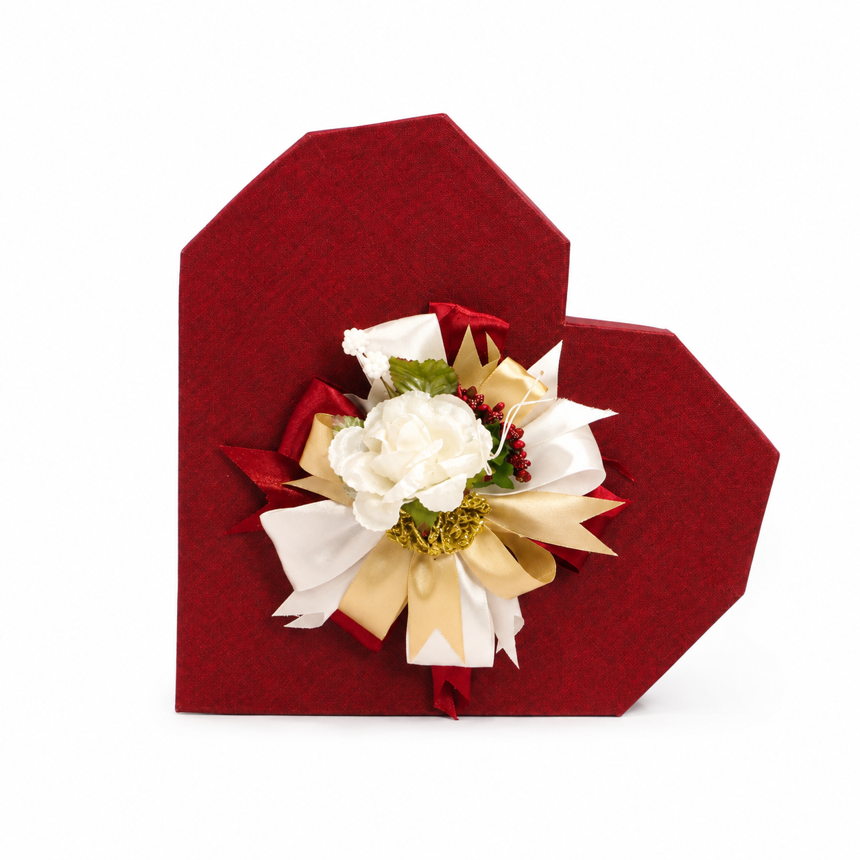Customized Red Heart Shape Gift Box