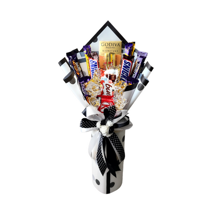 Classy White Indulgence Chocolate Bouquet
