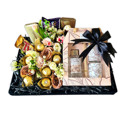 Rose & Chocolate Velvet Gift Box