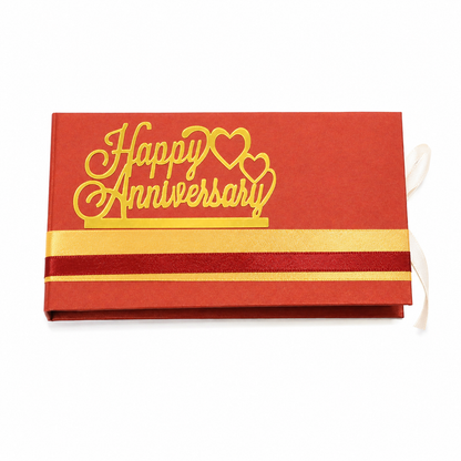 Luxury Red & Gold Anniversary Money Folder