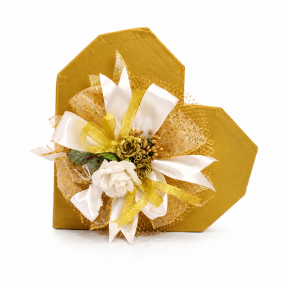 Customized Gold Heart Shape Gift Box