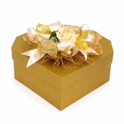 Customized Gold Heart Shape Gift Box