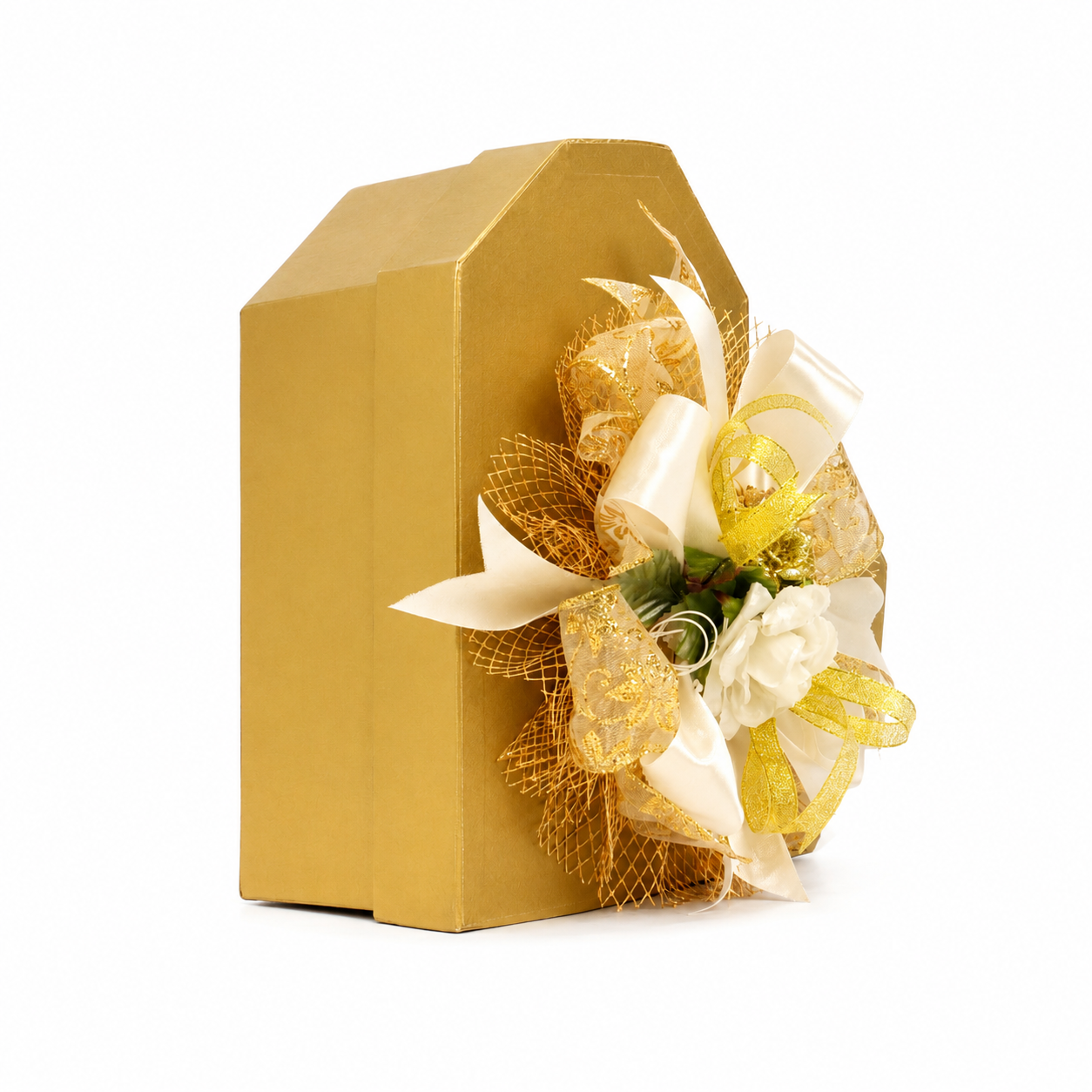 Customized Gold Heart Shape Gift Box