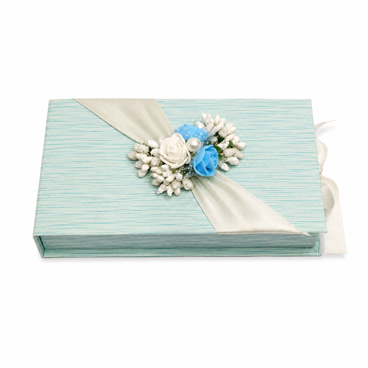 Luxury Aqua Blue & White Money Folder