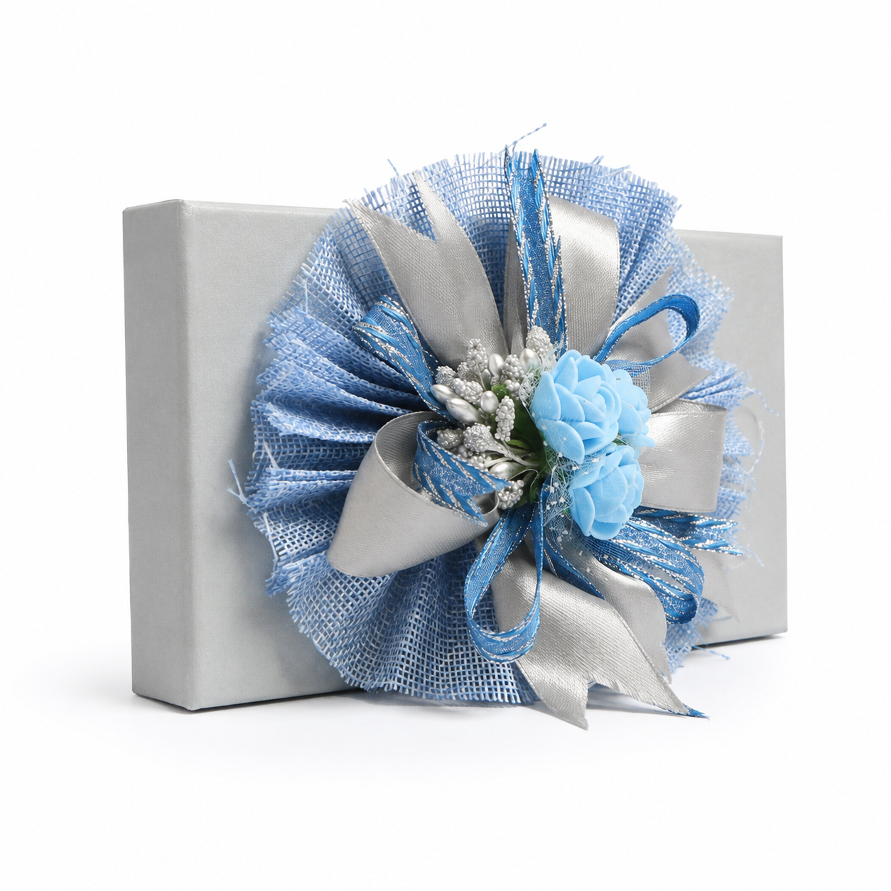 Elegant Blue & Silver Money Folder