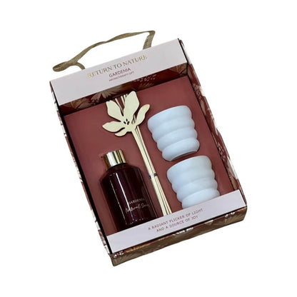 Return to Nature Aromatherapy Gift Set | 2 Candles & Diffuser