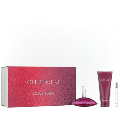 Ck Euphoria for Her 100ml + 10ml EDT + 200ml Body Lotion Gift Set