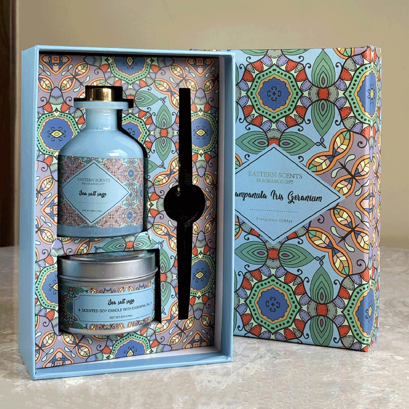 Premium Diffuser & Candle Set | 20 cm | Sea Salt Sage