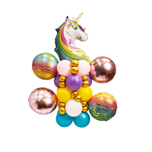 Enchanted Whimsy: Unicorn Balloon Bouquet Wrap & Roll