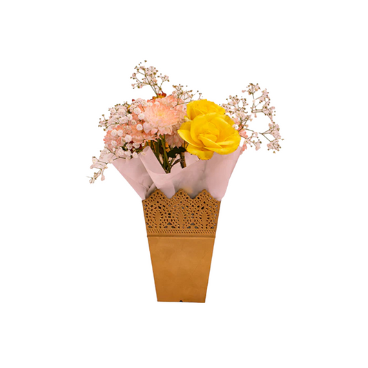 Golden Glow Rose Vase