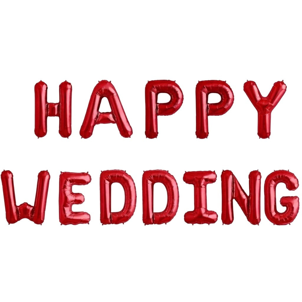 Happy Wedding Foil Balloons