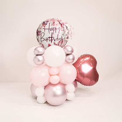Pretty in Pink Birthday Balloon Bouquet