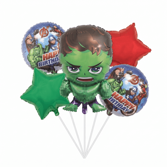 Hulk Foil Balloons 5PCs Set