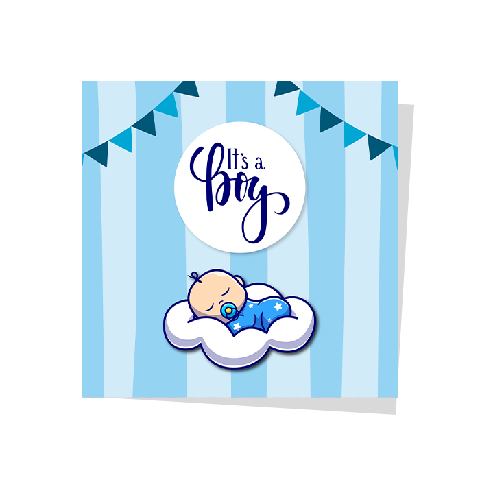 It's a Boy Greeting Card Wrap & Roll