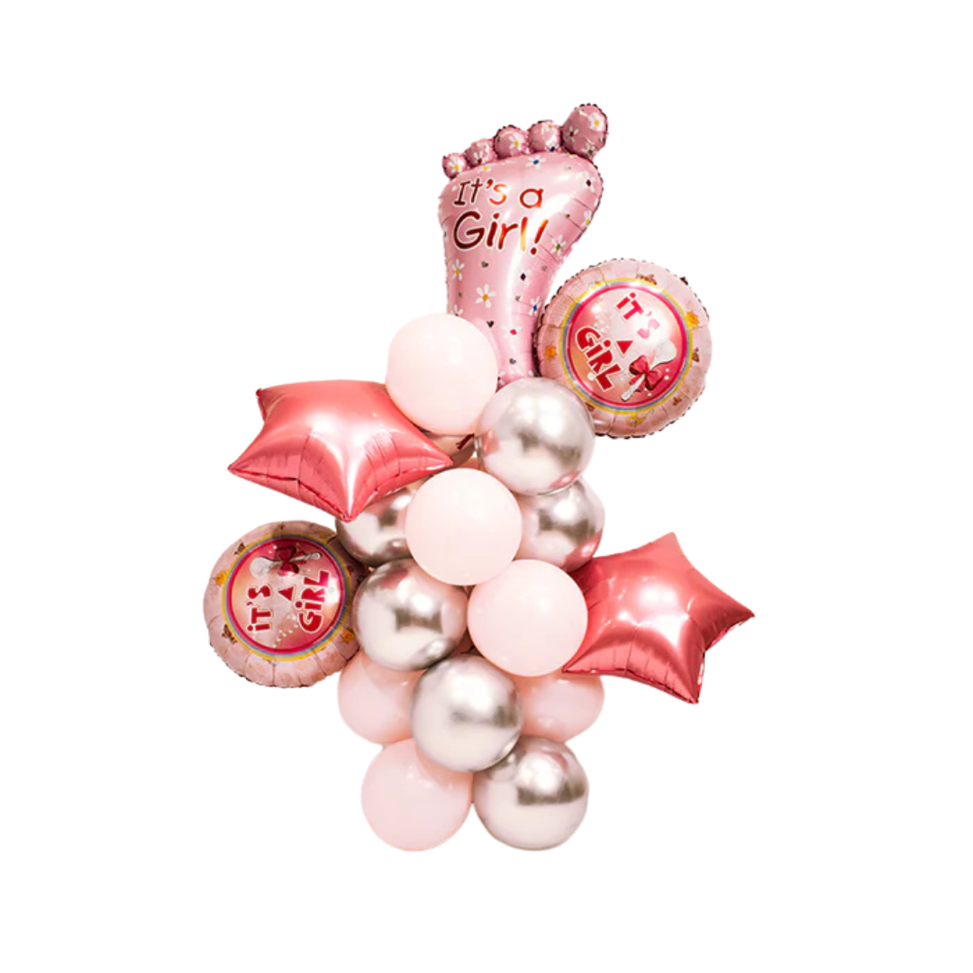 It's a girl - Balloon Bouquet Wrap & Roll