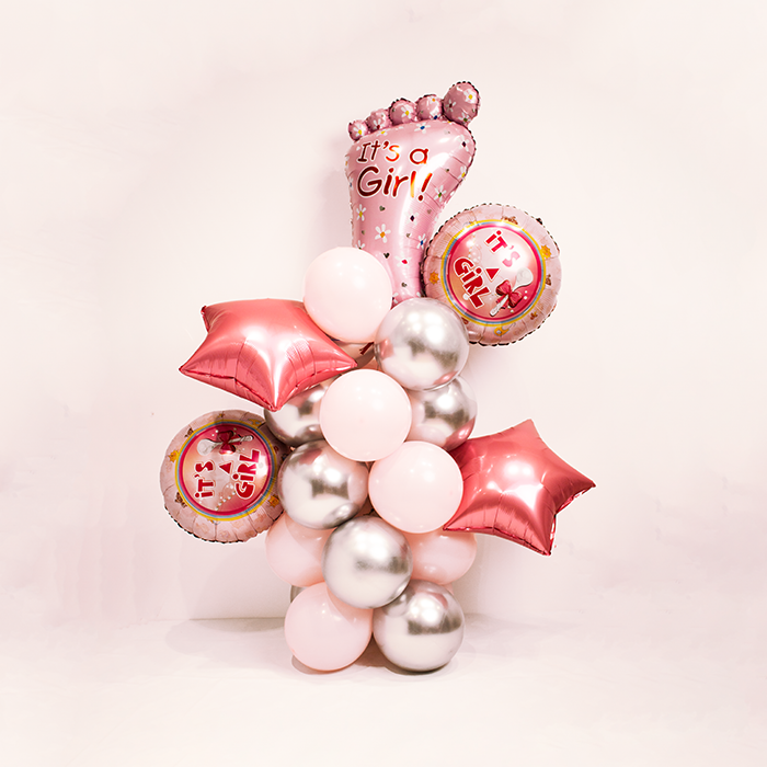 It's a girl - Balloon Bouquet Wrap & Roll