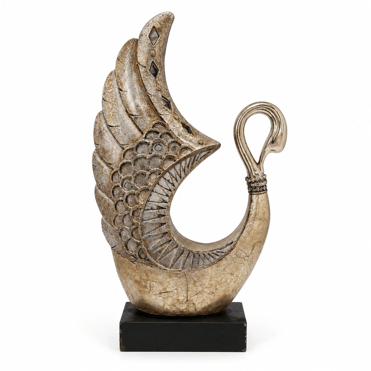 Luxury Abstract Resin Swan Sculpture – Modern Home Decor Showpiece