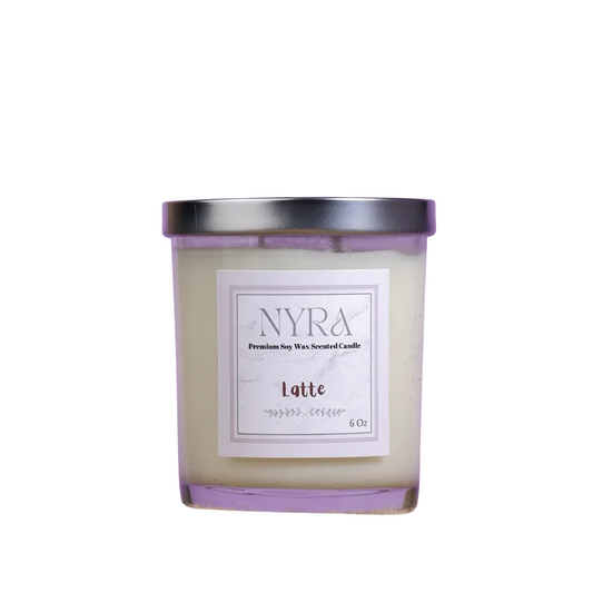 Nyra Candles -Latte Silver Lid Jar