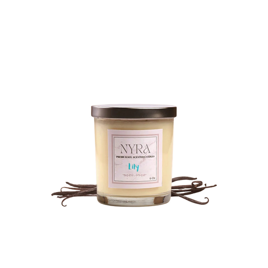 Nyra Candles - Lily Silver Lid Jar