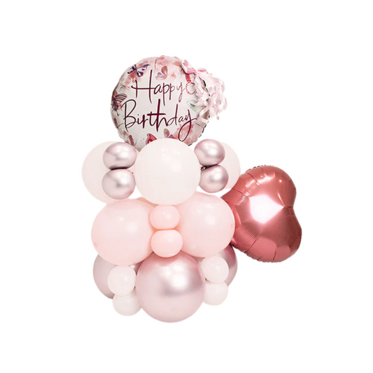 Pretty in Pink Birthday Balloon Bouquet