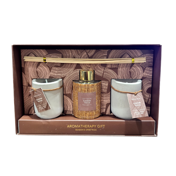 Aroma Gift Set (Read Diffuser 80ml + Scented Candle)