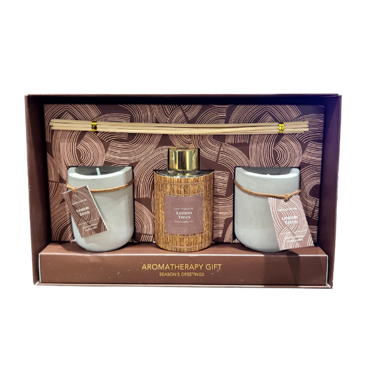Aroma Gift Set (Read Diffuser 80ml + Scented Candle)