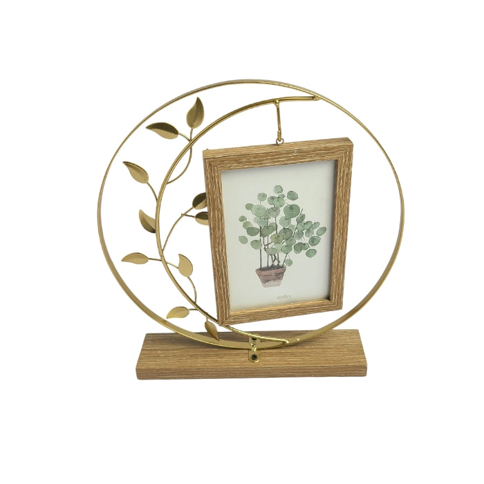 Round Wooden Photo Frame