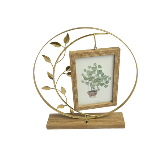 Round Wooden Photo Frame