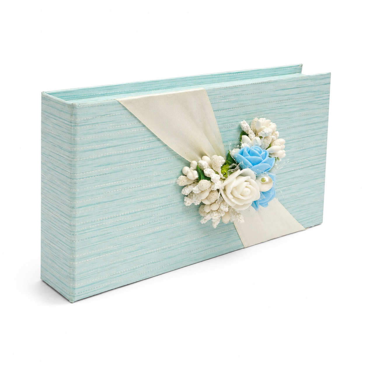 Luxury Aqua Blue & White Money Folder