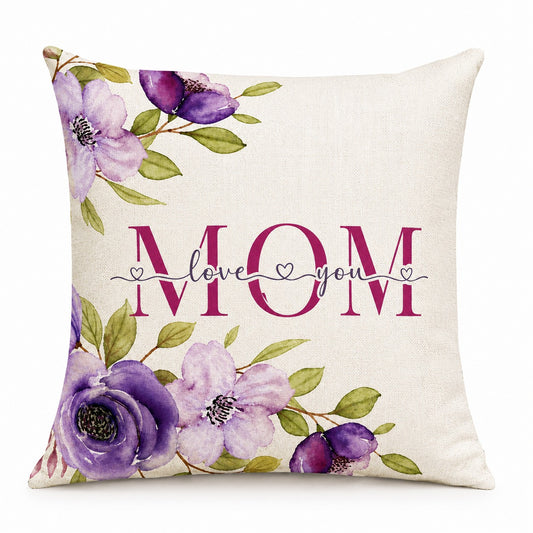 Love You MOM Floral Cushion