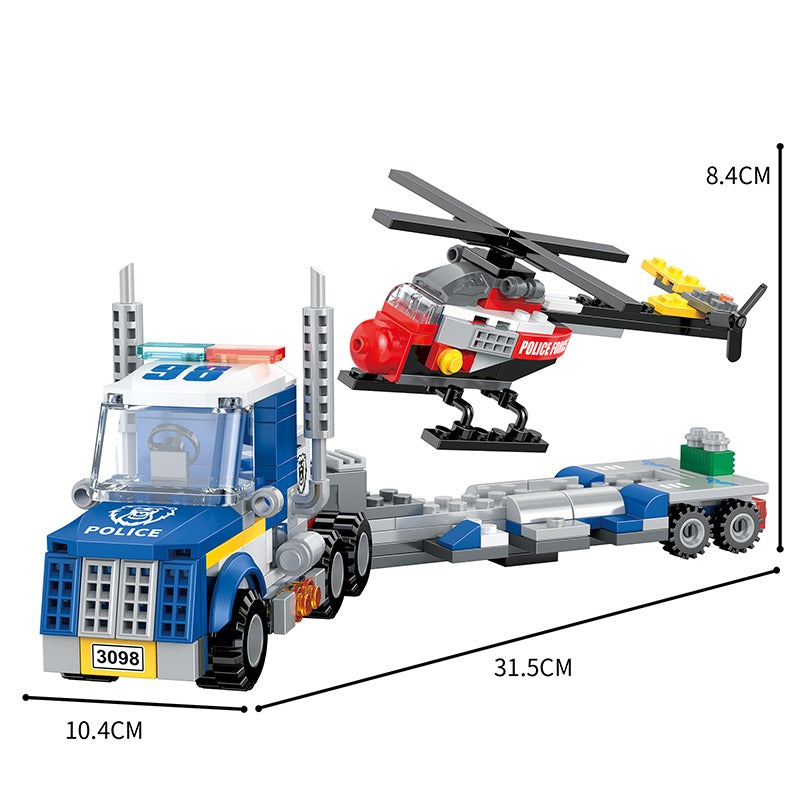 Cogo Police Force NeoTown - Helicopter Transport 3in1 249pcs 3098
