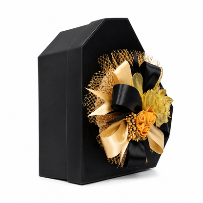 Customized Black Heart Shape Gift Box